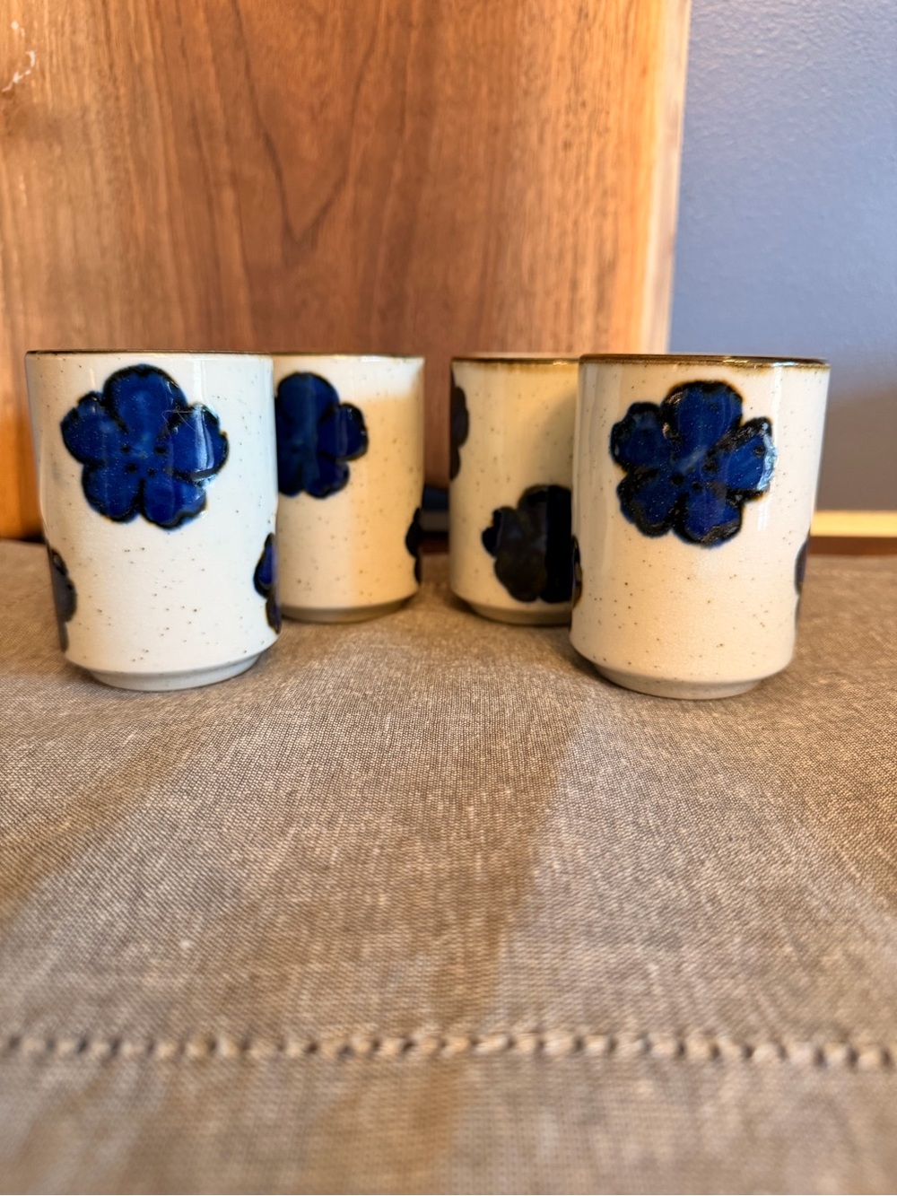 🏷️ Vintage Otagiri Blue Floral Espresso Cups Set of 4